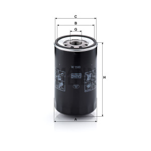 Фильтр масляный MANN-FILTER W 1160